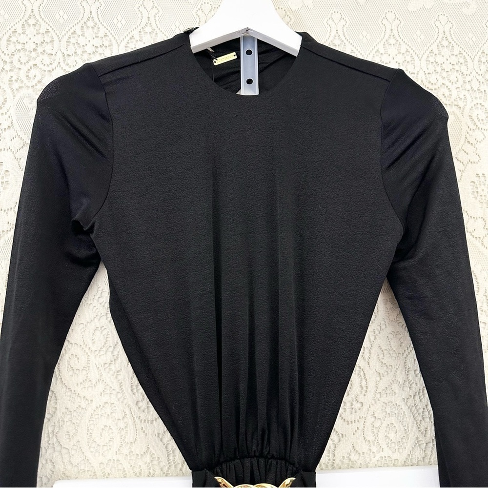 DoDo Bar Or Tina Buckle-Detailed Cutout Crepe Dress - Picture 10 of 16